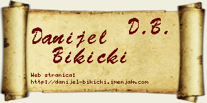 Danijel Bikicki vizit kartica